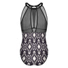 Black Aztec Mesh Insert One Piece