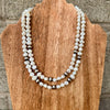 Freshwater Pearl & Navajo Finished Pearl Statement Necklace-18”