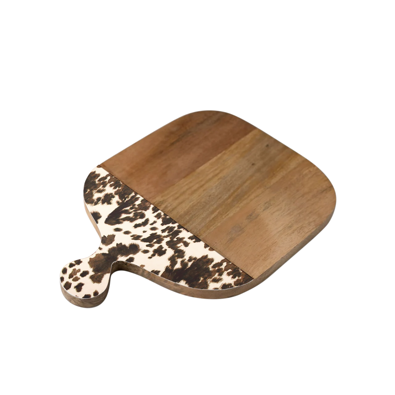 Mango Wood Hand Carved Cow 12"x16" Cutting Board