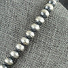 Sterling Silver Handmade Navajo Pearl Necklace- 14" 5mm Round Pearls by Dorinda Mariano