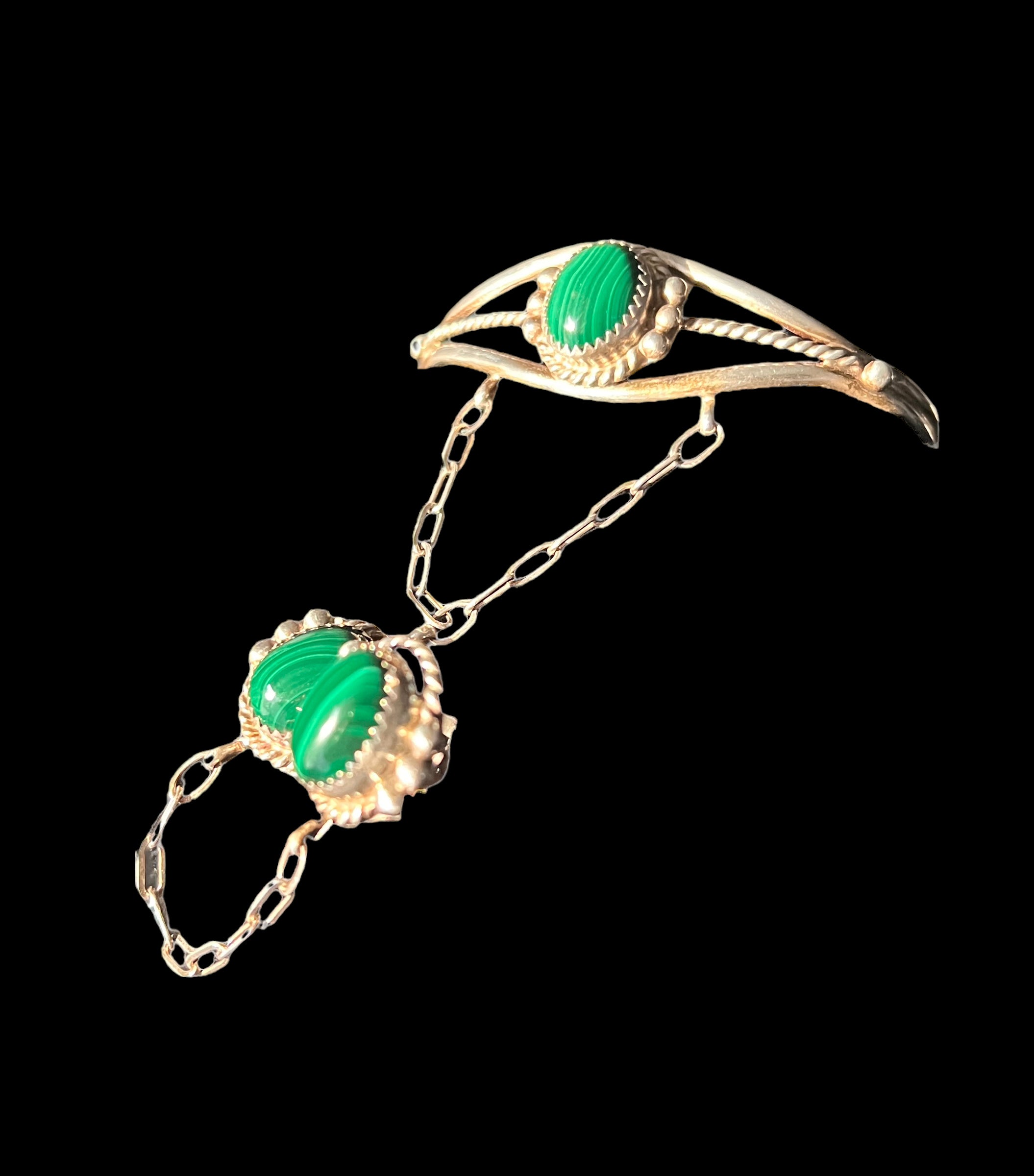 Vintage Malachite “Slave” Bracelet