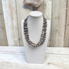 Triple Strand Navajo Bench Bead Necklace – 18" | 5–10mm Sterling Pearls