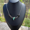Onyx & Turquoise Bolt Choker