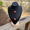 Red Spiny Heart Necklaces- A. Martinez