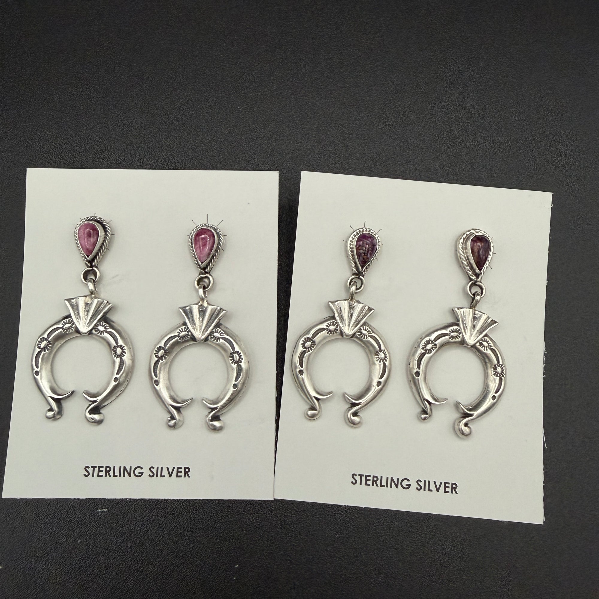 Purple Spiny Oyster Sterling Drop Earrings – by Verley Betone