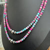 4/6/8 MM Sterling Pearls & Cotton Candy Round Bead Necklace