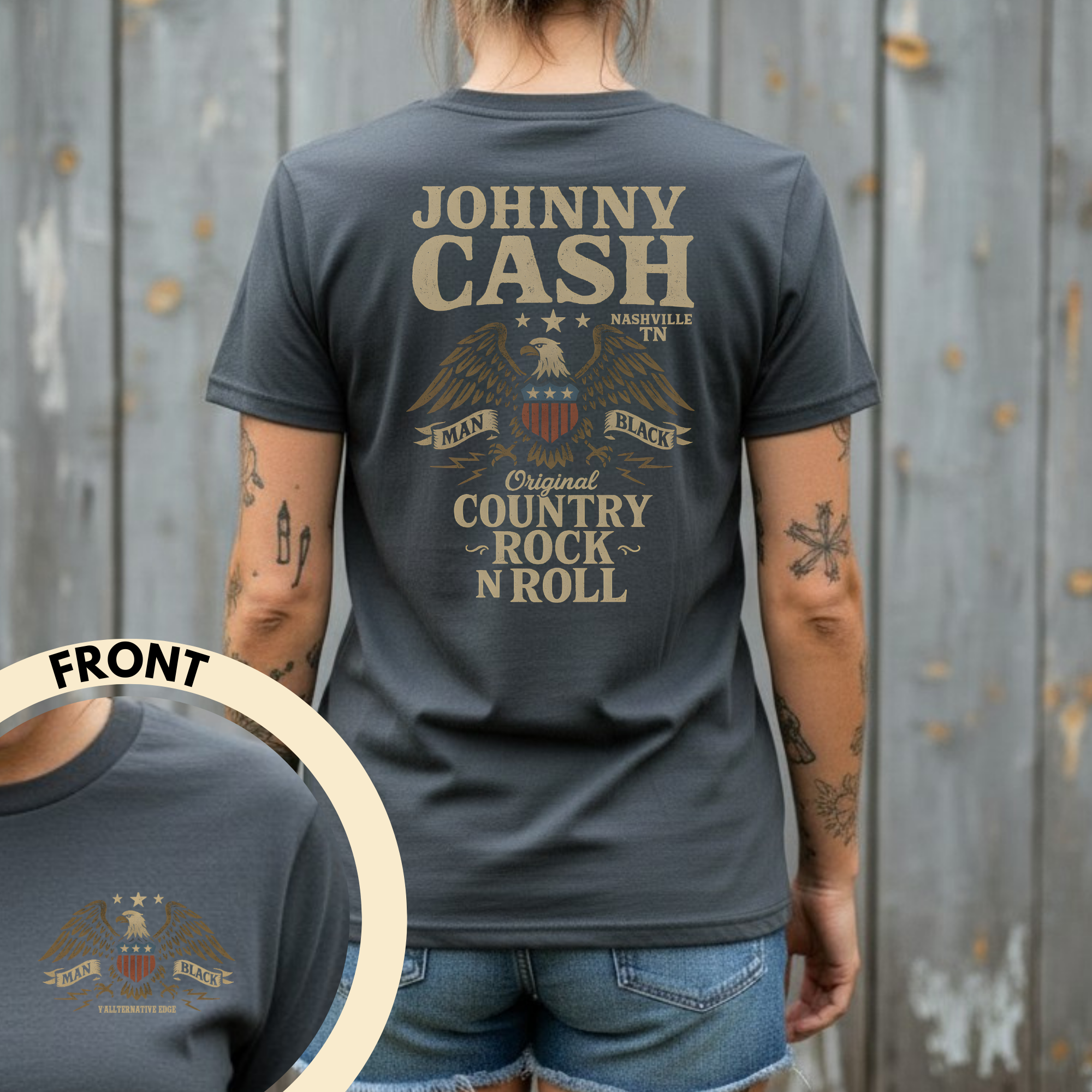 Man In Black Tee-Basic or Comfort Colors