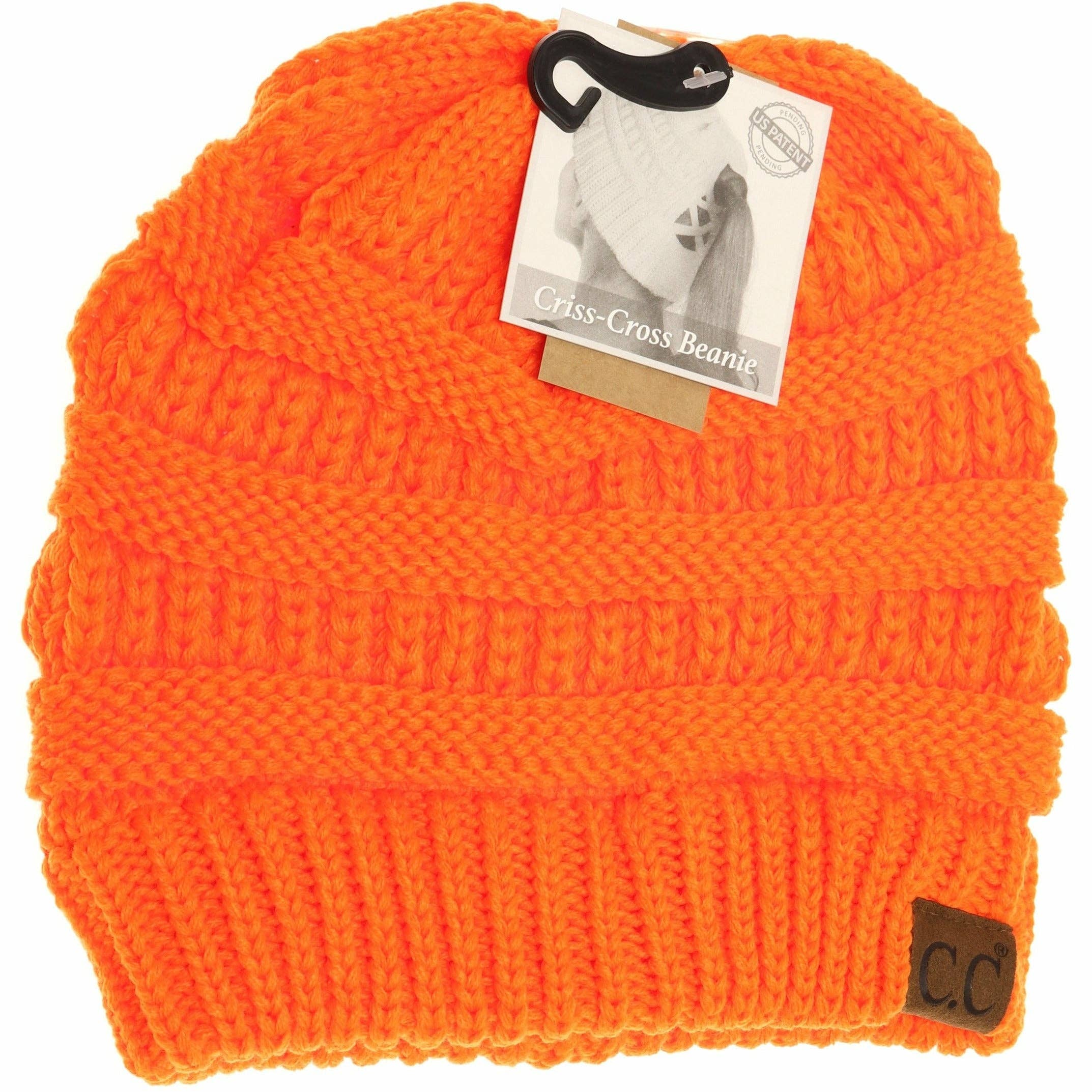 Criss-Cross Knit Beanie CC Beanie- INCLUDING SAFETY COLORS