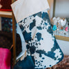 Brown Cowhide Christmas Stockings