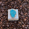 Navajo J. Butler Rare Blue Druzy & Sterling Silver Ring- 8