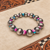 Cotton Candy Rondelle Stretch Bracelet