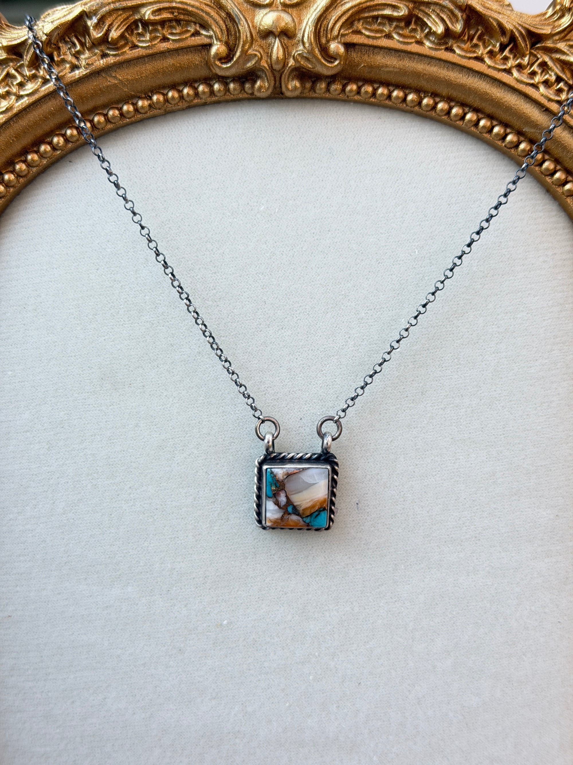 Square White Buffalo Johnny Dixon Bar Necklace- Choice Of 3