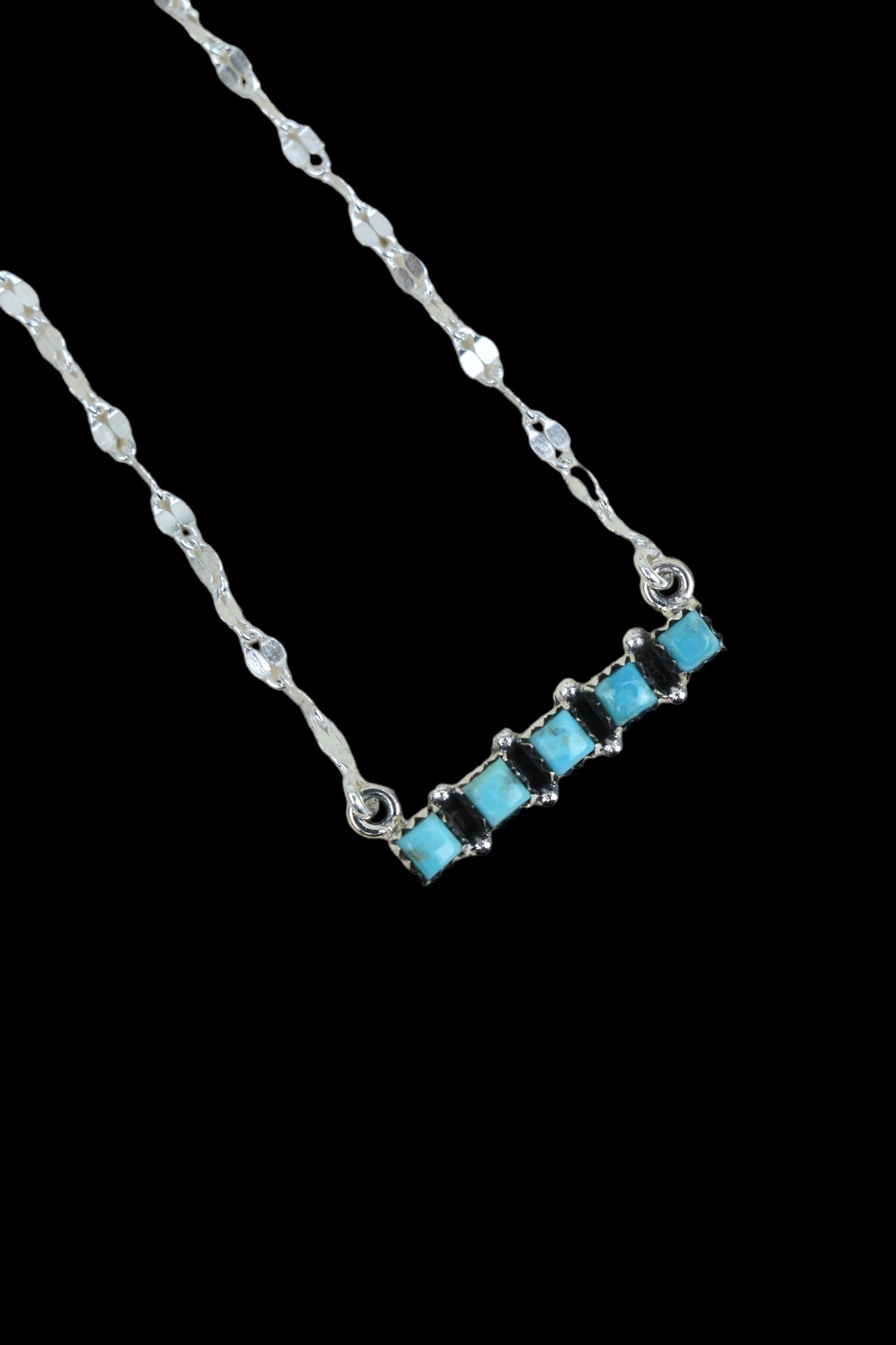 Radiant Quintessence Sterling Silver & Mohave Turquoise Necklace