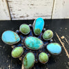 Sonoran & Whitewater Turquoise Cluster Ring – Wilson Dawes-Adjustable