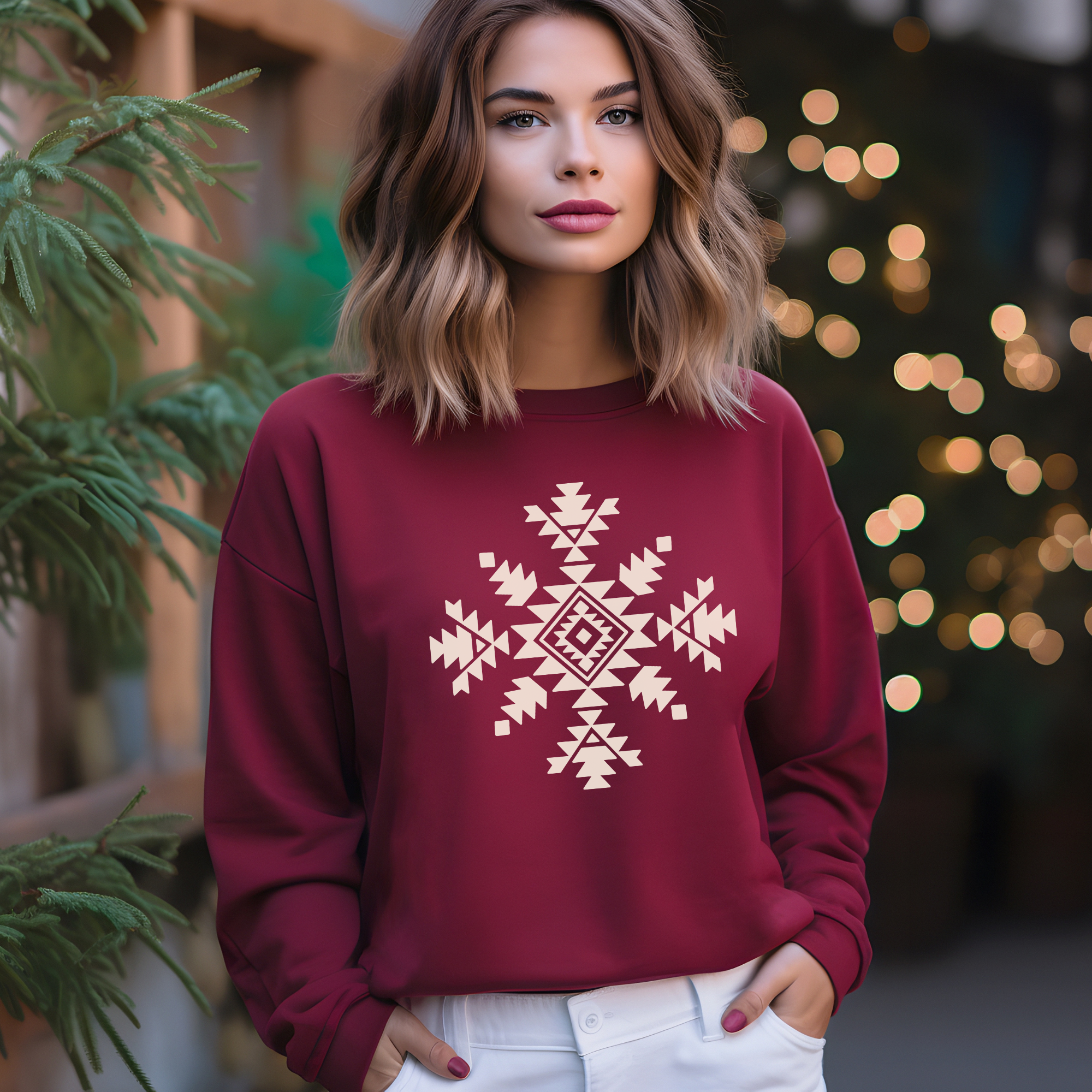 Aztec Snowflake TEE or CREW