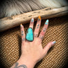 Bluebird Turquoise Statement Ring- 5.5 Silversmith Made