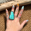Bluebird Turquoise Statement Ring- 5.5 Silversmith Made