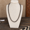 Sterling Silver Handmade Navajo Pearl Necklace- 20" 8mm Round Pearls by Bryanne Hallwood
