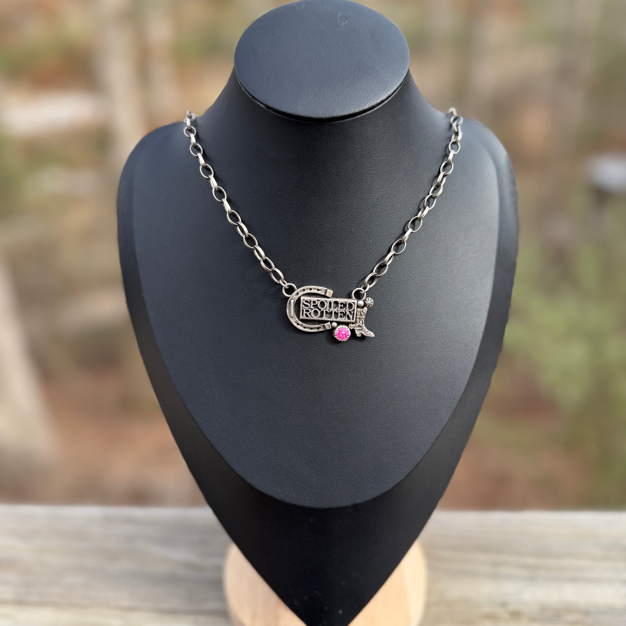 “Spoiled Rotten” Pink Fire Opal Necklace – 20”