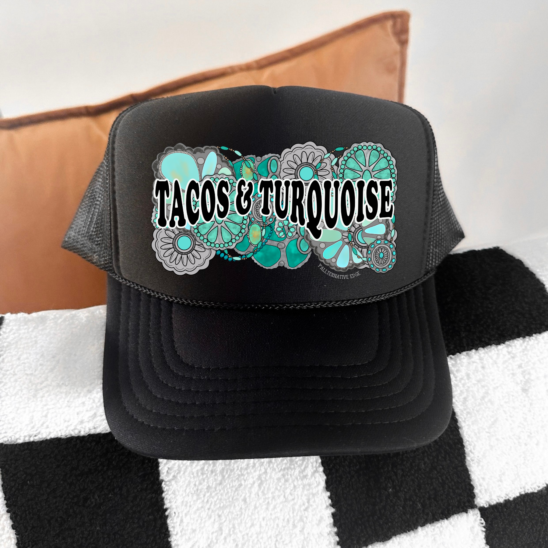 Tacos & Turquoise Black Trucker