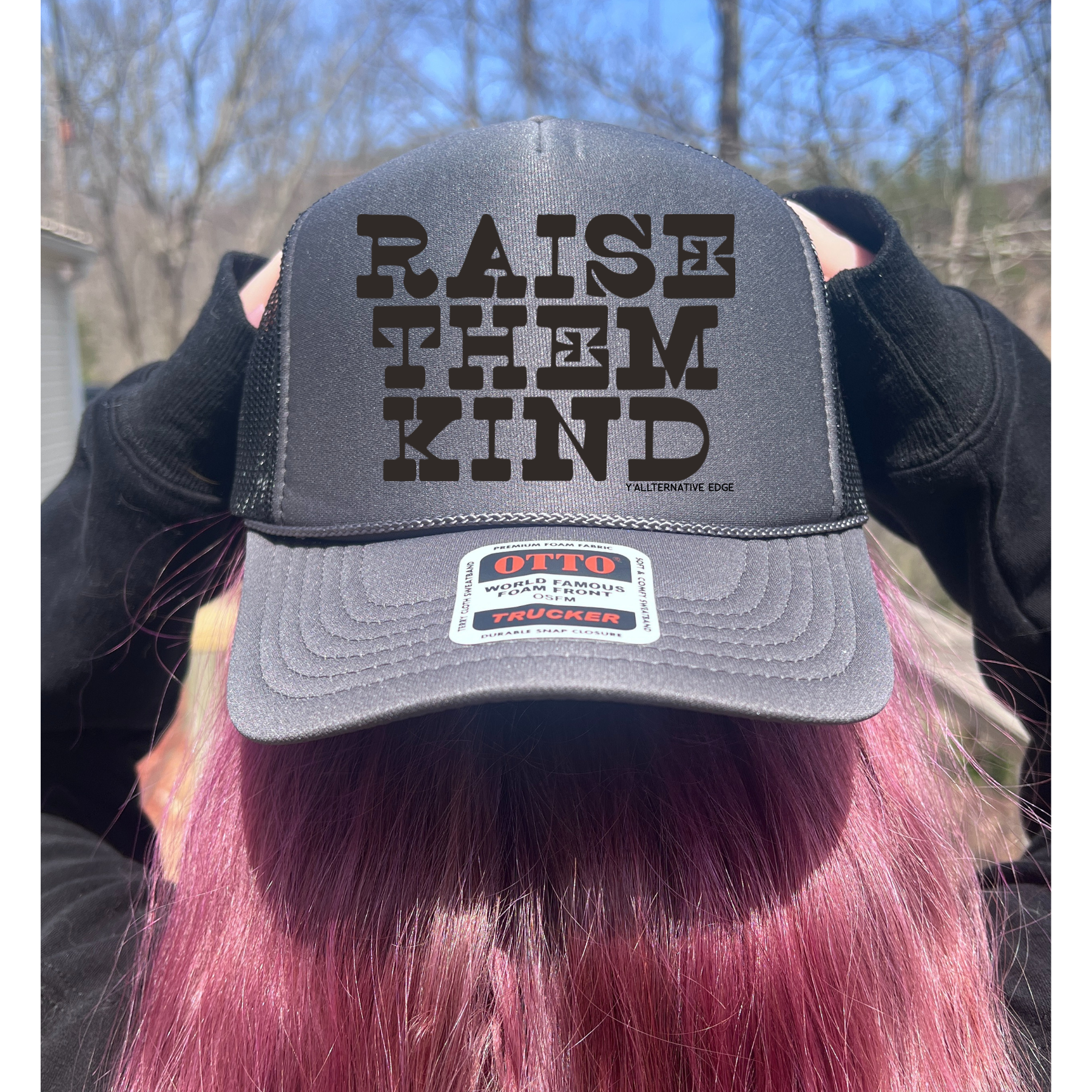 Raise Kind Silver Trucker