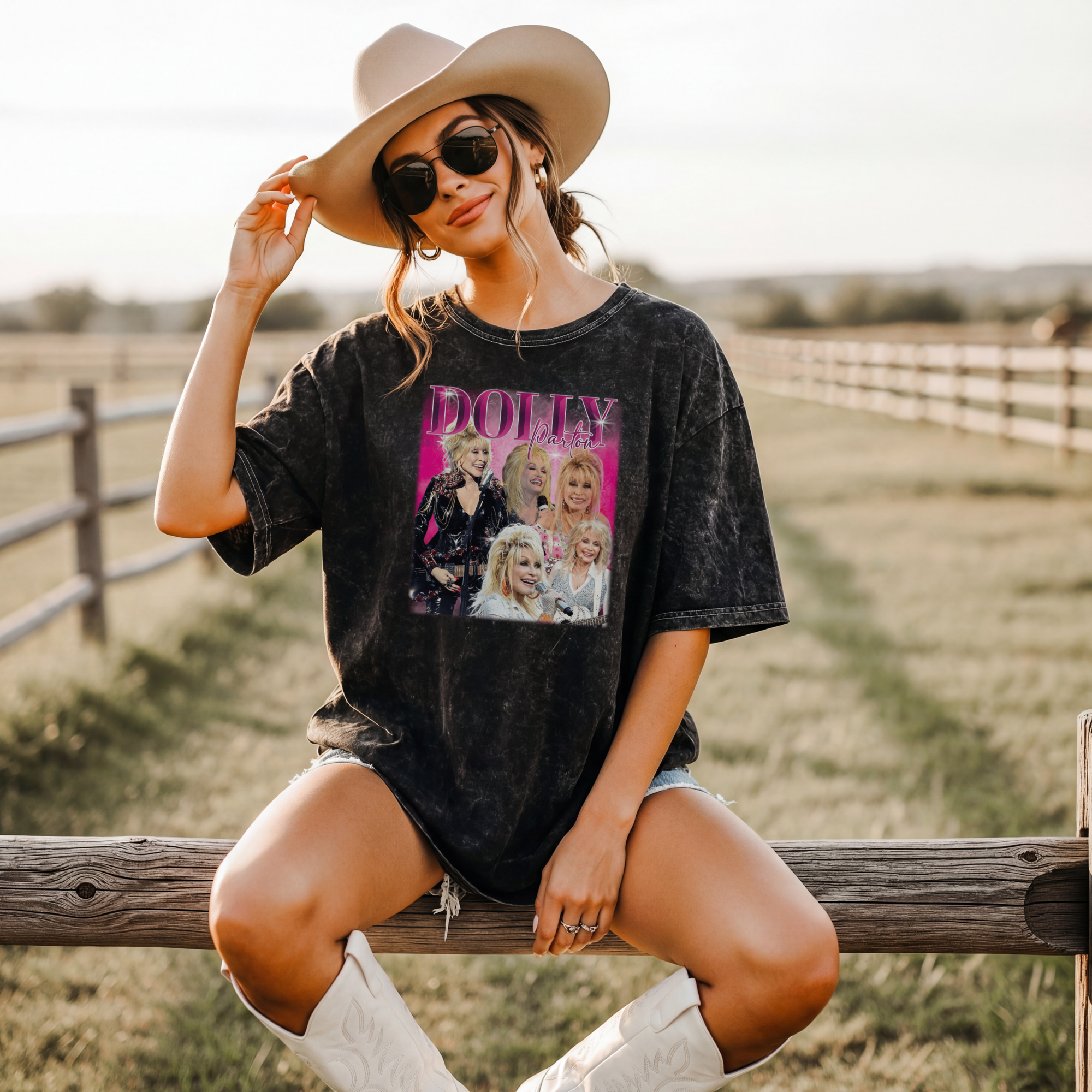 Vintage Dolly Tee- Mineral Wash or Comfort Colors