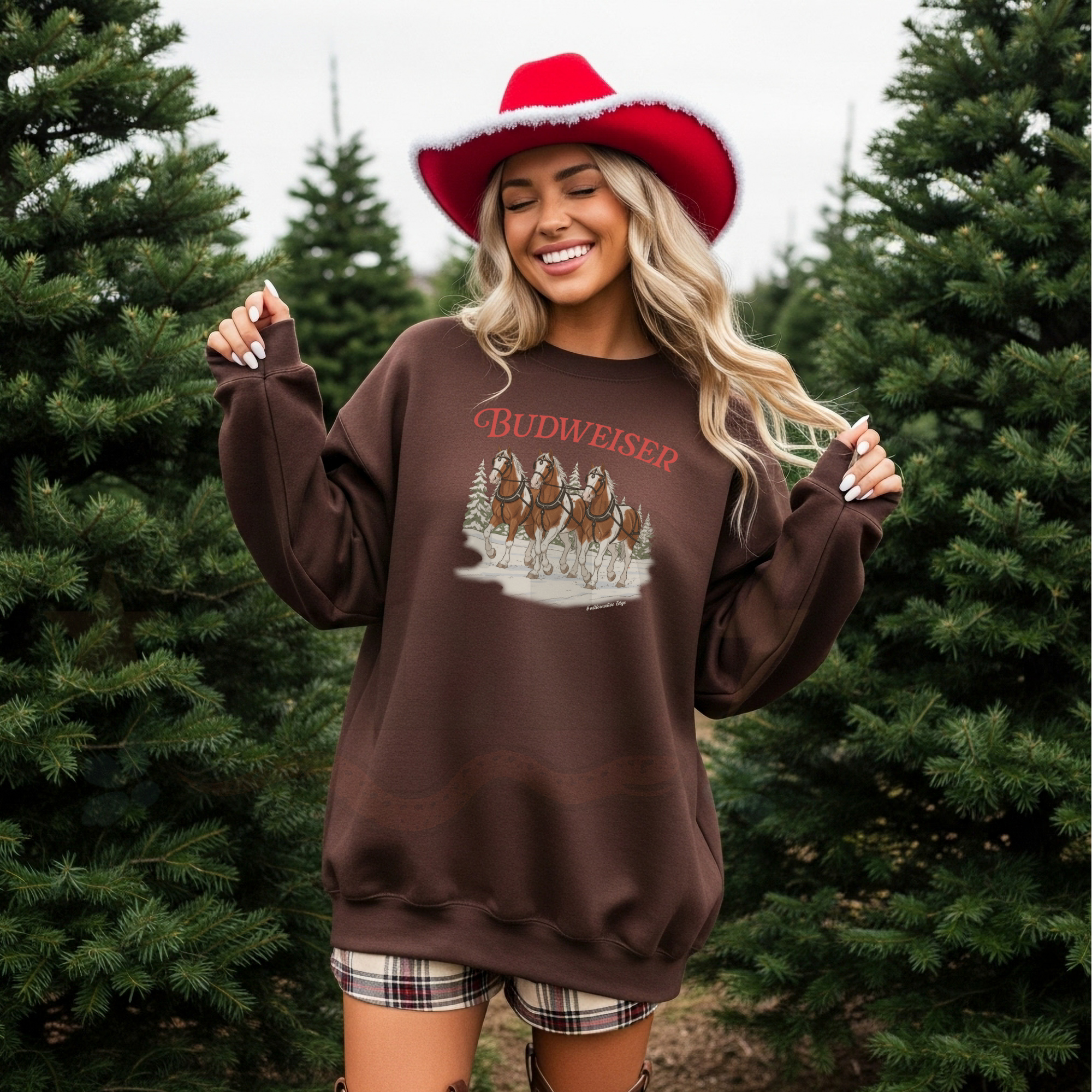 Clydesdale Holiday TEE or CREW