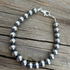 7mm Round Sterling Desert Pearl Clasp Bracelet
