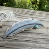 Sterling Silver & Turquoise Feather Hair Barrette
By Billy Long