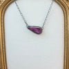 Purple Spiny Teardrop Bar Necklace- Sheryl Martinez