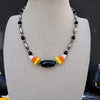 Black Onyx & Candy Corn Choker — 14" + 1.5" Extender