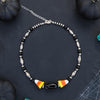 Black Onyx & Candy Corn Choker — 14" + 1.5" Extender