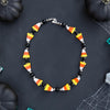 Black Onyx & Candy Corn Necklace — 17"