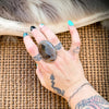Moss Agate Statement Ring - Size 9 by Clayton Chez Tsosie
