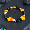 Onyx, Sterling Pearl & Saucer Stretch Bracelet — 6.5"