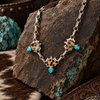 Sterling Silver Zuni Three Turtle Choker Necklace by Kathryn Qualo – 13"