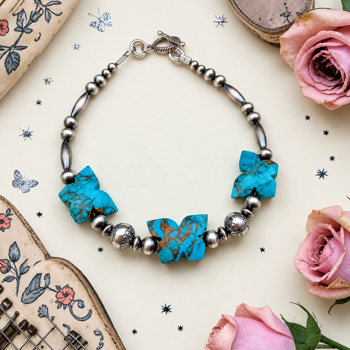 DreamMore Blue Copper Mohave T-Clasp Bracelet