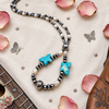Stampede Freshwater Pearl & White Water Mohave Butterfly Lariat Necklace