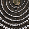 Sterling Silver Handmade Navajo Pearl Necklace- 22" 6mm Round Pearls Dorinda Mariano (Navajo)