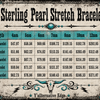 4mm-12mm Sterling Pearl Stretch Bracelets