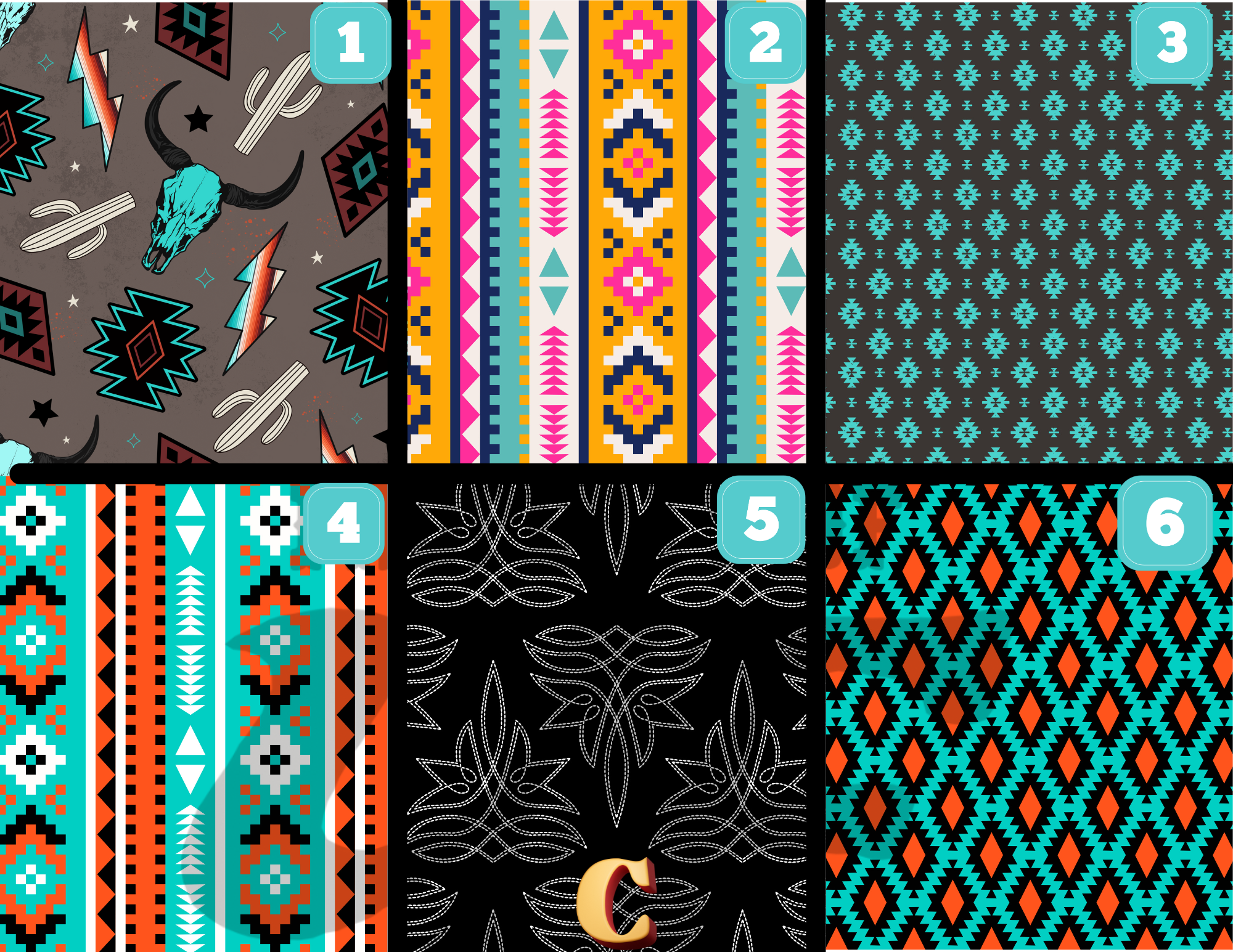 Punchy West Car Seat Sets