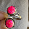 Hot Pink XL Fire Opal Wrap Ring