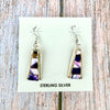 Purple Mohave Inlay Dangle Earrings-Steve Francisco 1"