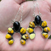 🌻 Black Onyx & Honey Dahlia Sterling Silver Naja Necklaces 🌻