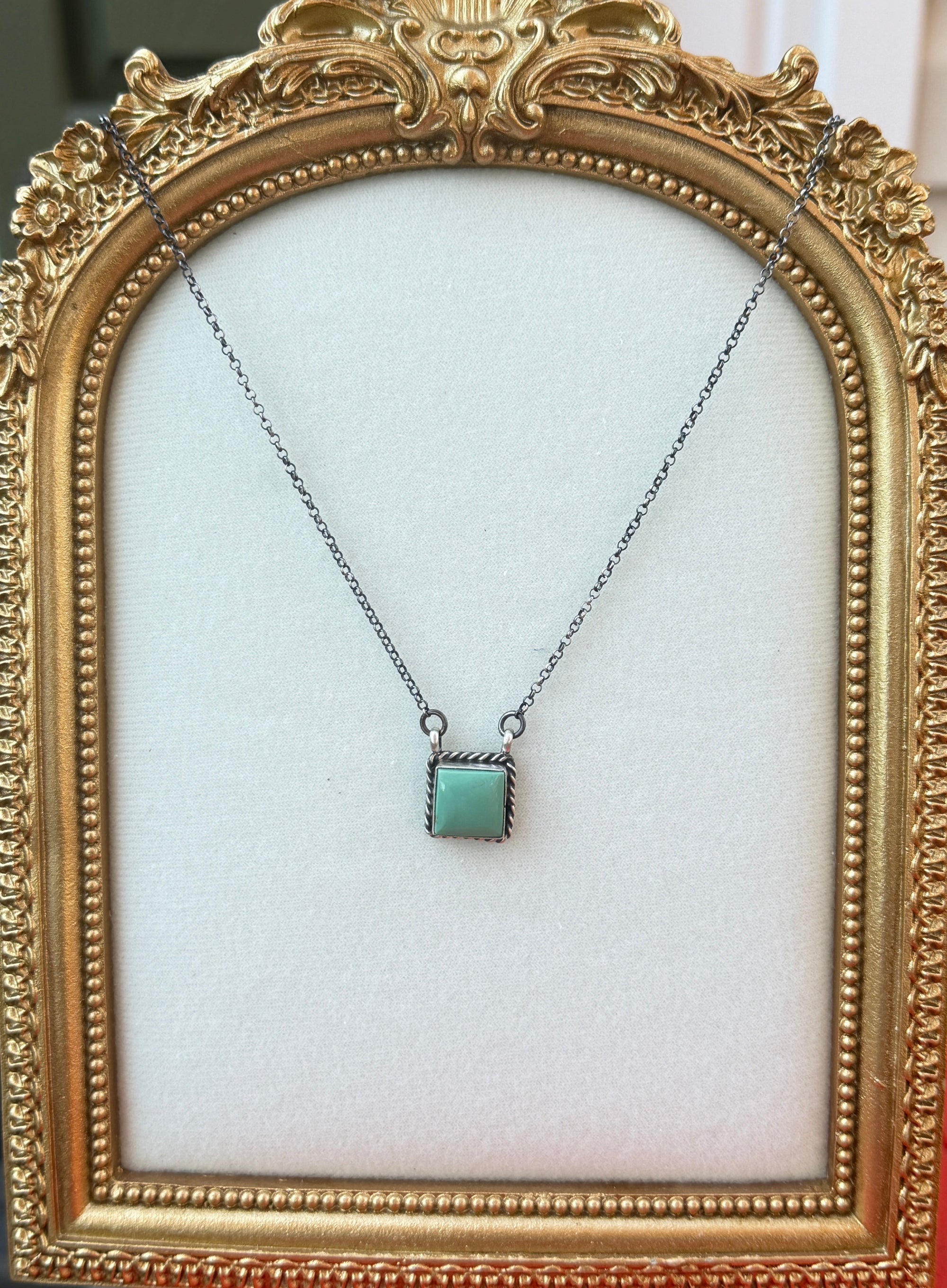Square Kingman Johnny Dixon Bar Necklace- Choice Of 3