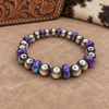 6.25" Purple Mohave Rondelle Stretch Bracelet