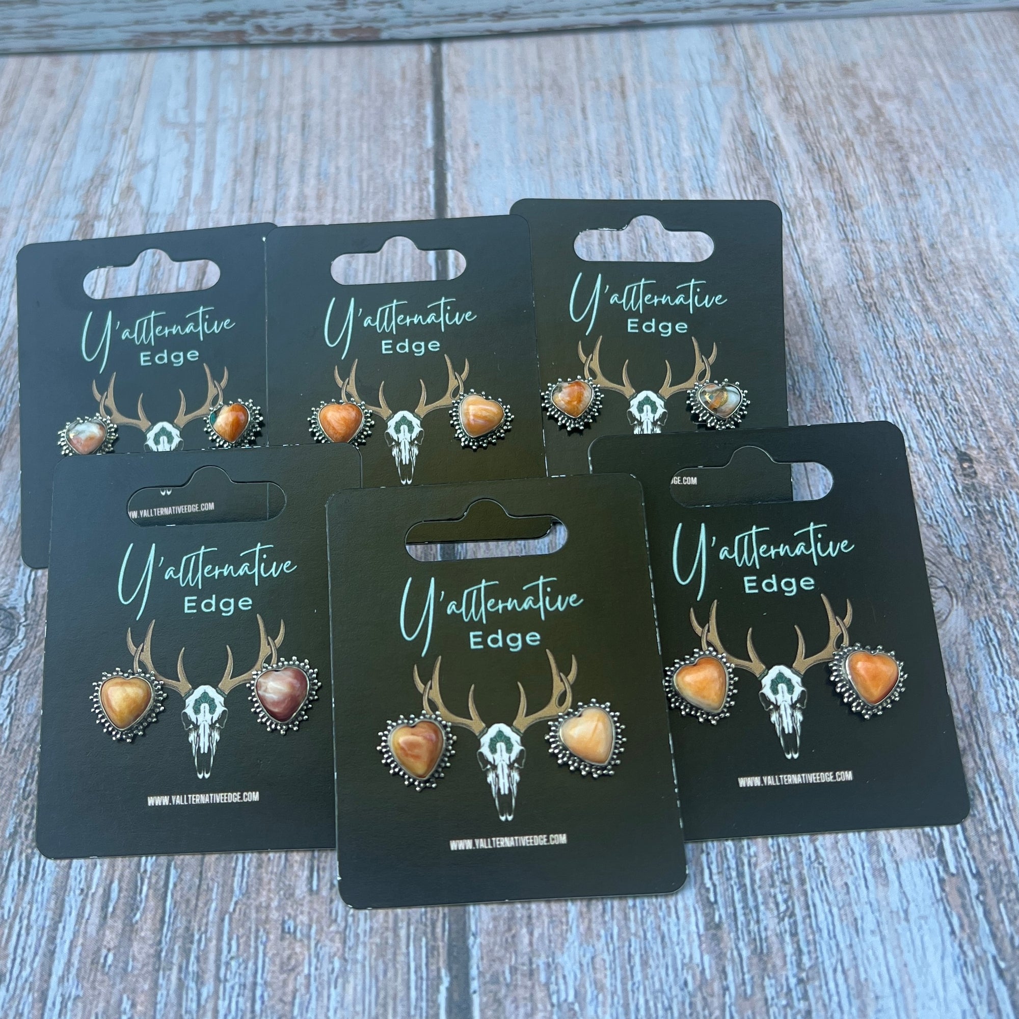 Spiny Oyster Heart Studs