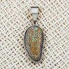 Natural Number 8 Turquoise Sterling Silver Pendant – Daniel Benally