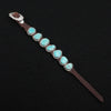 Navajo Silver Leather Turquoise Buckle Bracelet