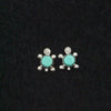 Native Made Vern Pincion Turquoise & Sterling Silver Turtle Earrings 🐢